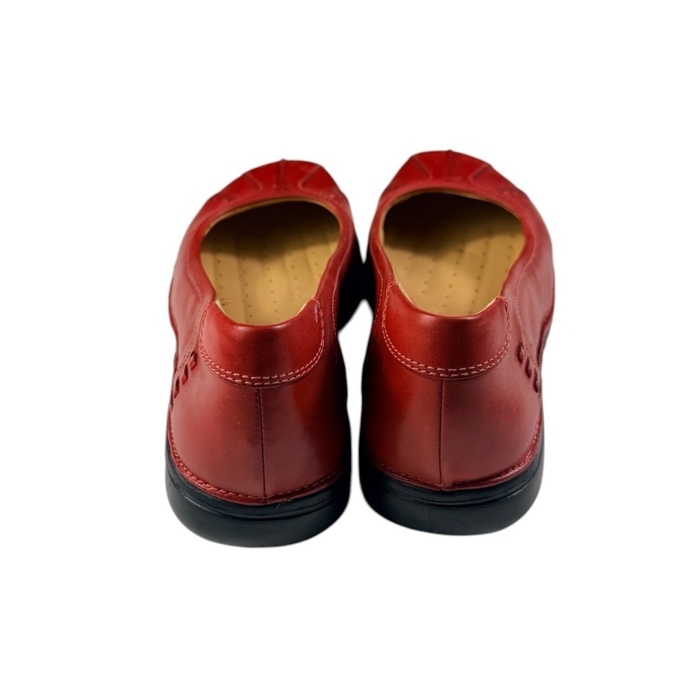 Clarks Un Structured Rosily Red Leather Ballet Flats Womens 10M 26068451 NEW - Picture 4 of 13